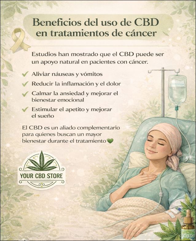 veces, durante una batalla contra el cáncer, lo más valioso no es solo el tratamiento… sino también el bienestar y el acompañamiento en el proceso. 💚

Cada día puede traer retos físicos y emocionales, y muchas personas buscan alternativas naturales que les ayuden a sentirse mejor mientras atraviesan su tratamiento.

El CBD ha sido estudiado como un apoyo complementario que puede ayudar a:

✨ Disminuir náuseas y vómitos
✨ Reducir dolor e inflamación
✨ Calmar la ansiedad y el estrés
✨ Mejorar el descanso y estimular el apetito

No se trata solo de tratar síntomas, sino de mejorar la calidad de vida durante un proceso tan importante.

Si tú, un familiar o un amigo están pasando por este camino, no tienen que hacerlo solos.
Podemos orientarte de forma gratuita y confidencial para resolver tus dudas.

📲 WhatsApp: 222 359 8905

📱 Síguenos en nuestras redes:
Instagram: @yourcbdstore.puebla
Facebook: Your CBD Store Puebla

🍃 Your CBD Store
Bienestar natural para acompañarte en cada etapa.

#CBD #CBDMéxico #BienestarNatural #SaludNatural #CBDPuebla #MedicinaComplementaria #ApoyoNatural #CalidadDeVida #CBDWellness #YourCBDStore
